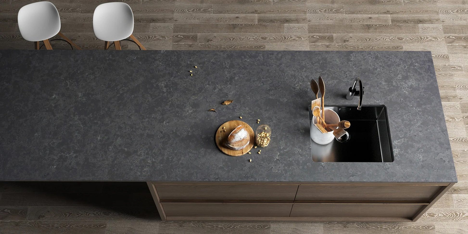 Pental Quartz Tartufo Honed Quartz Slab