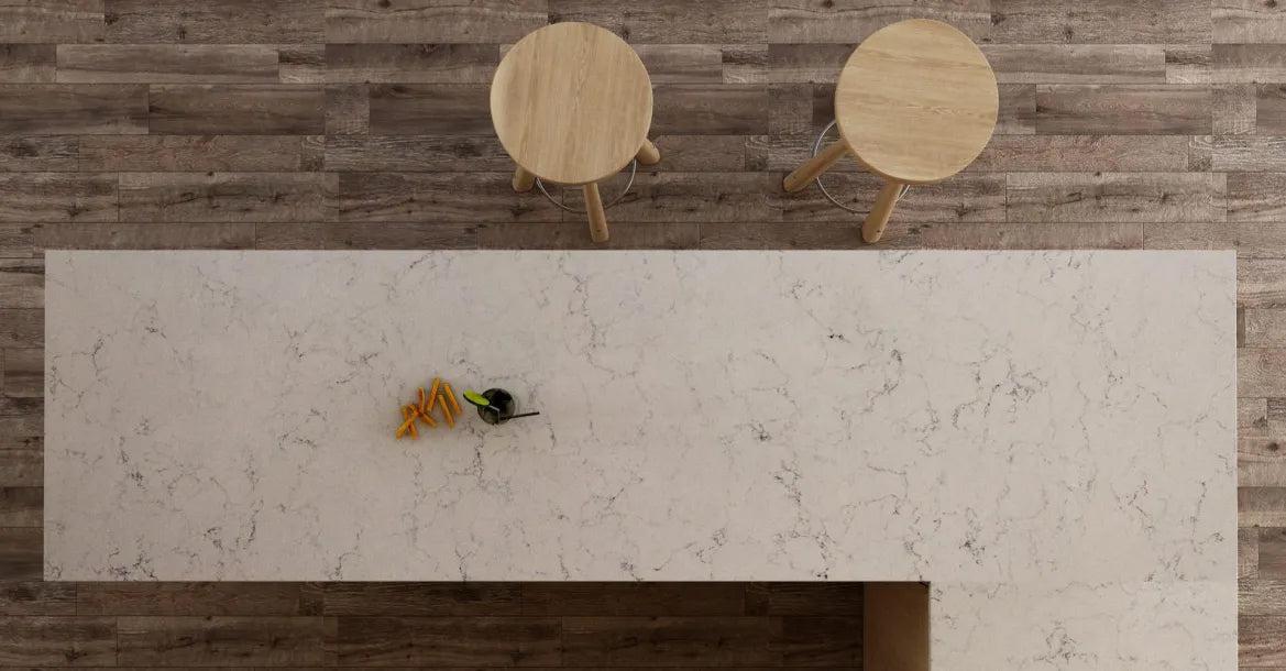 Pental Quartz Valley White Polished Quartz Slab