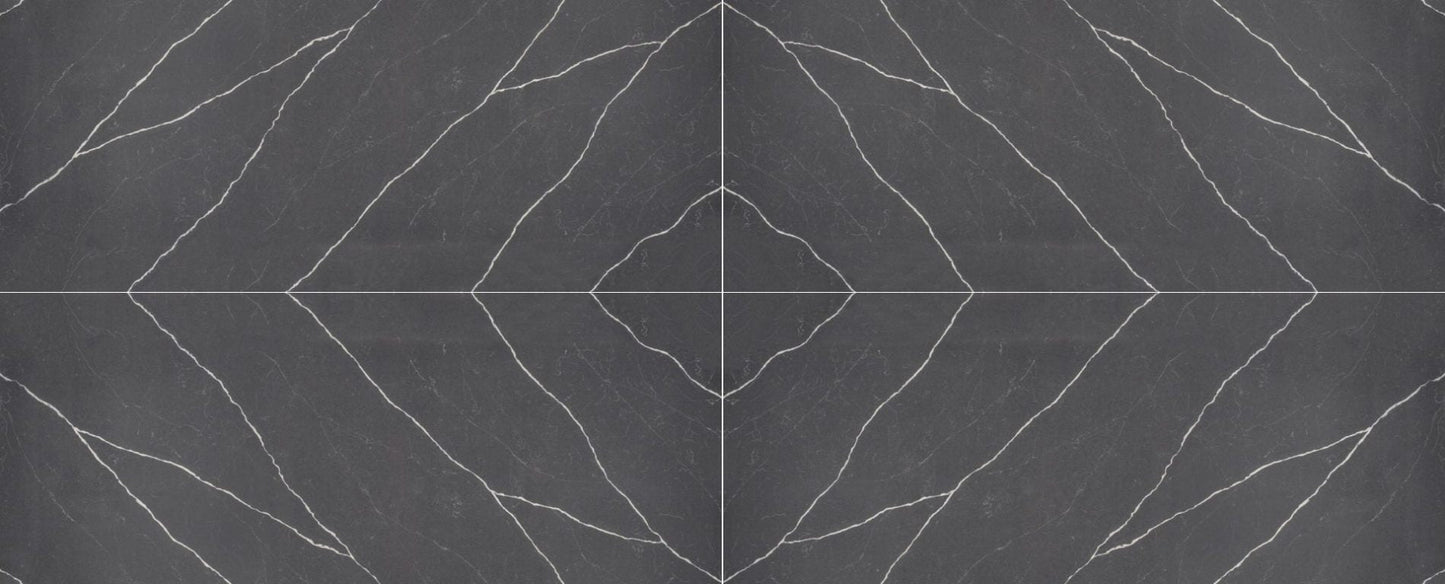 Raphael Stone Calacatta Solange Bookmatched Honed 126" x 63" Quartz Slab