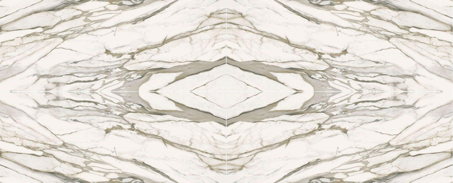 Raphael Stone Calacatta Venato Bookmatched 127" x 64" Porcelain Slab