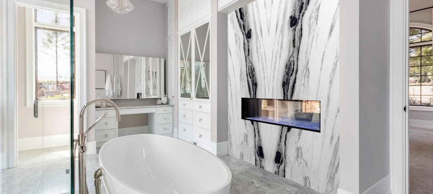 Raphael Stone Panda Bookmatched Matte/Polished Porcelain Tile