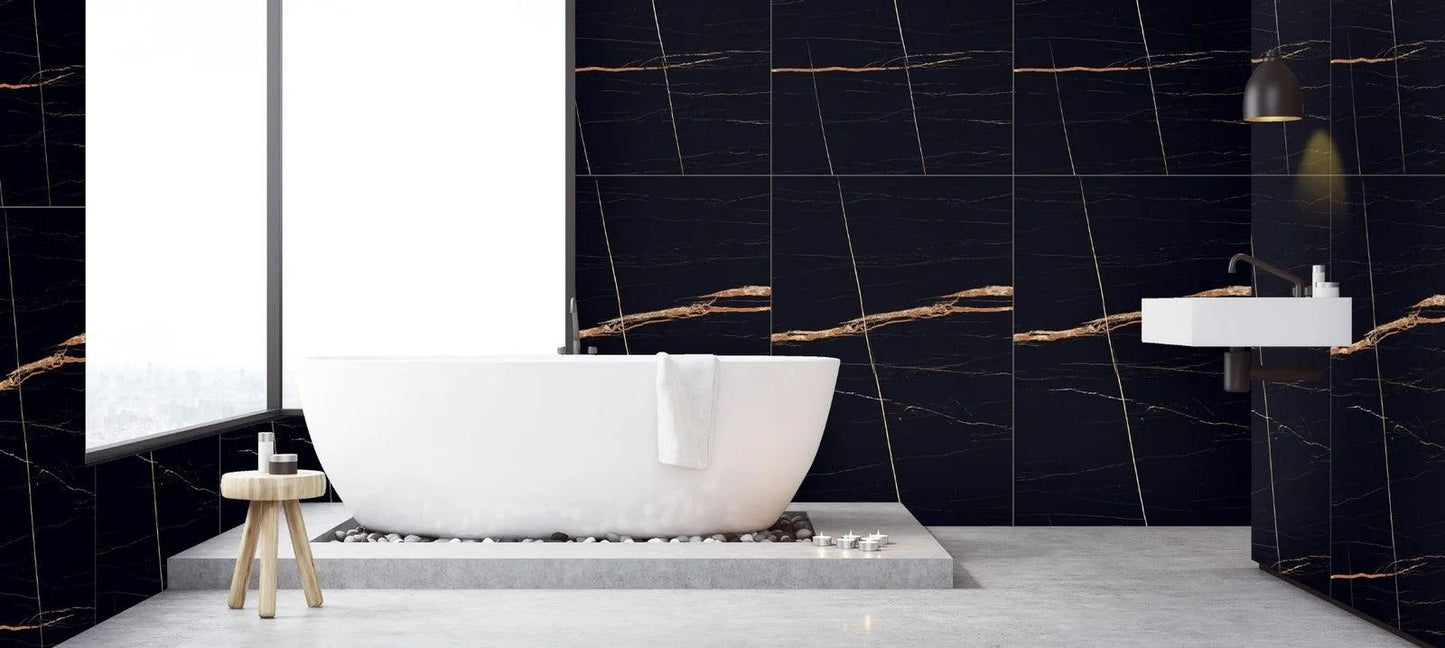 Raphael Stone Sahara Black Matte/Polished Porcelain Tile