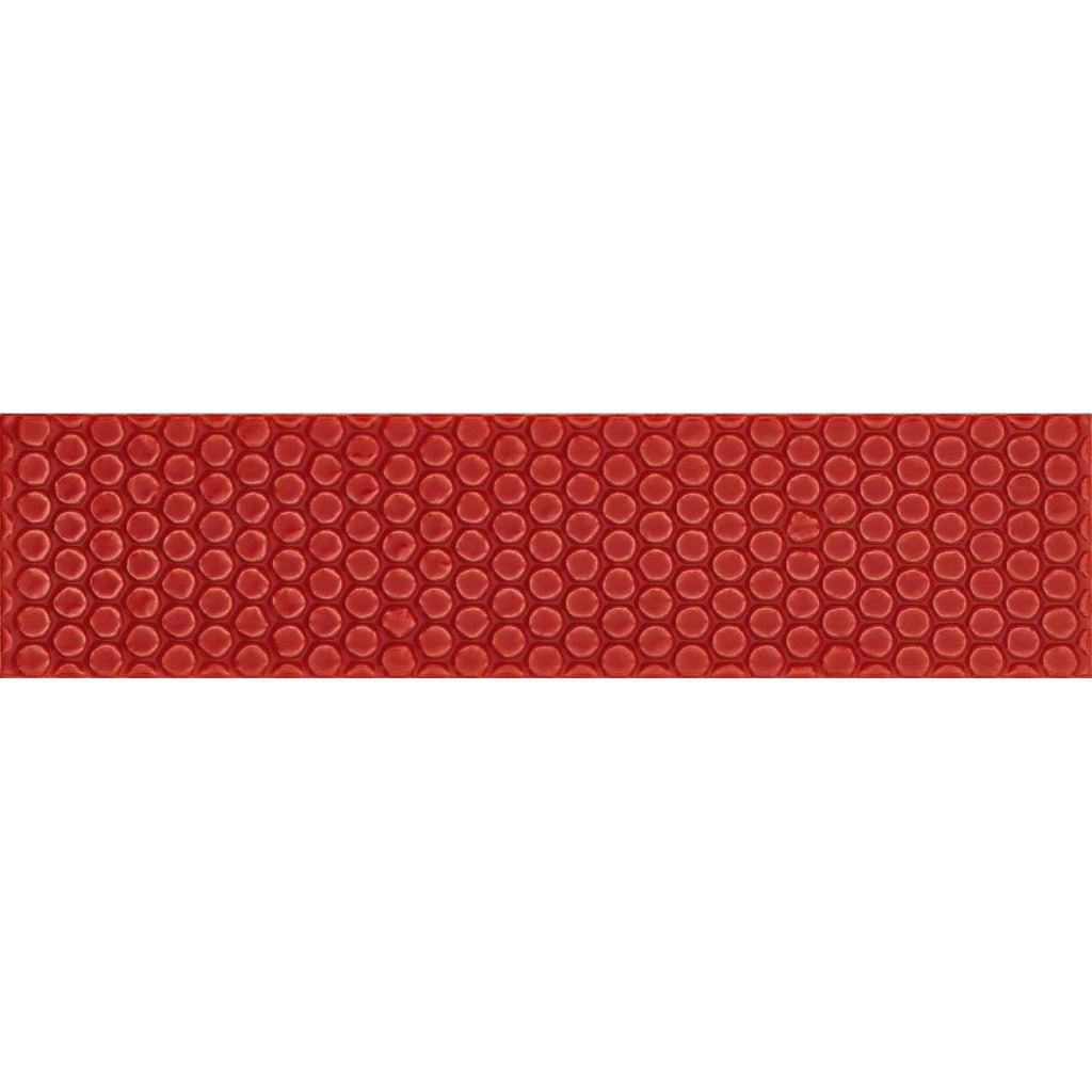 Siena Decor Bubble Collection Red 3" x 12" Polished Porcelain Decorative Subway Tile
