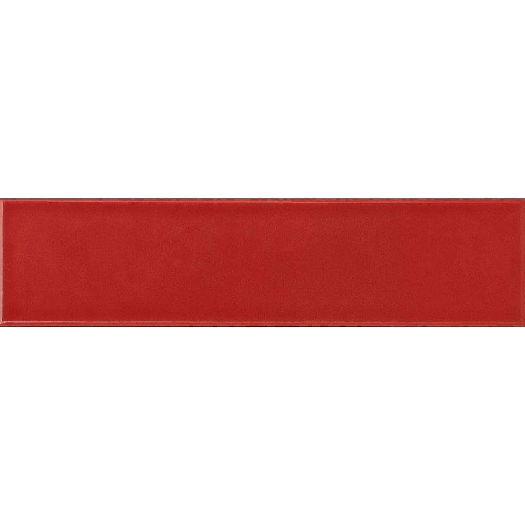 Siena Decor Bubble Collection Red 3" x 12" Polished Porcelain Subway Tile
