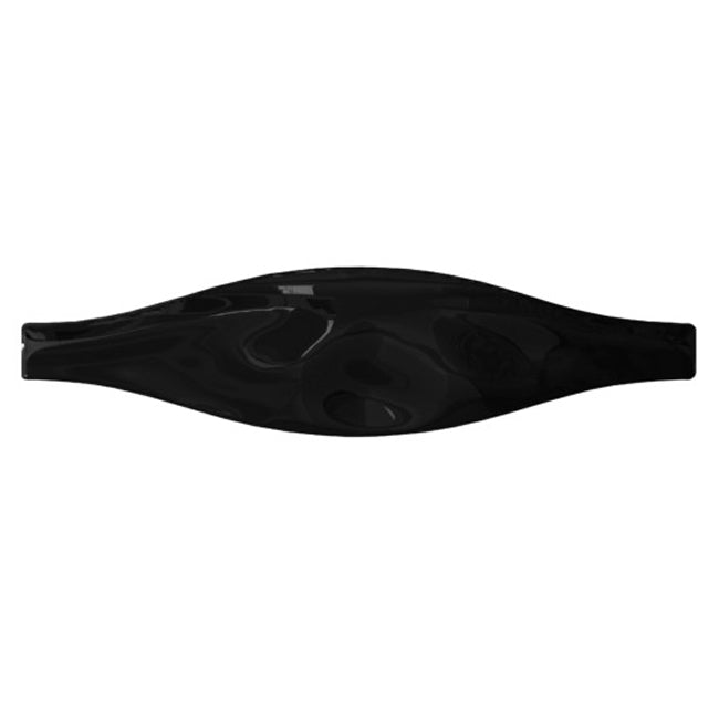 Siena Decor Monochrome Wave Collection Black 3" x 12" Polished Porcelain Decorative Subway Tile