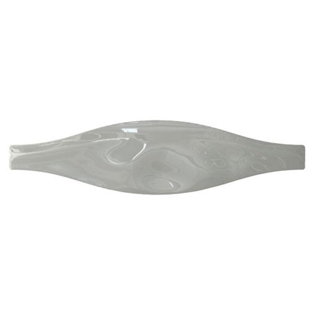 Siena Decor Monochrome Wave Collection Grey 3" x 12" Polished Porcelain Decorative Subway Tile