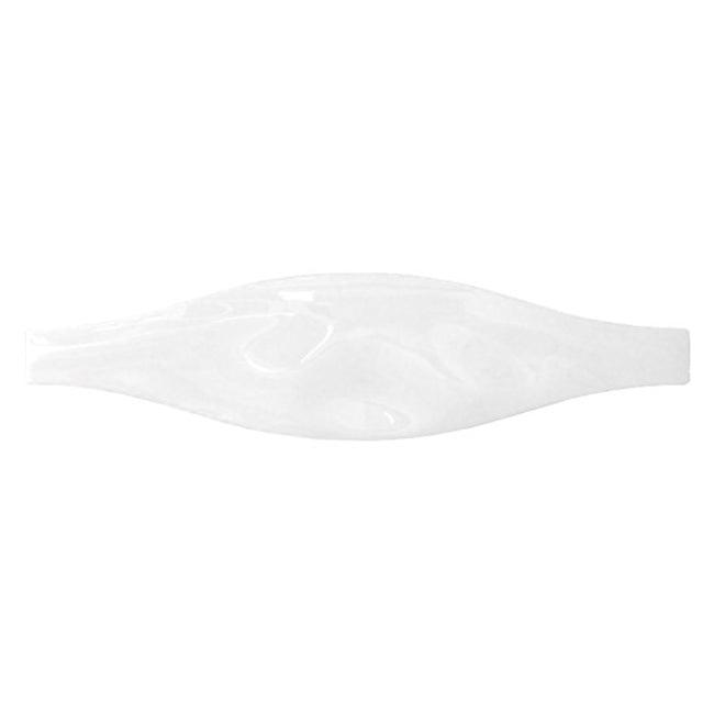 Siena Decor Monochrome Wave Collection White 3" x 12" Polished Porcelain Decorative Subway Tile