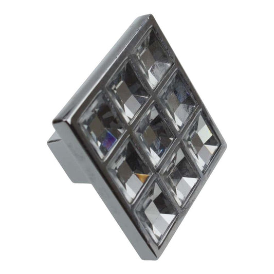 1 1/2" (38mm) Classic Square Crystal Cabinet Knob