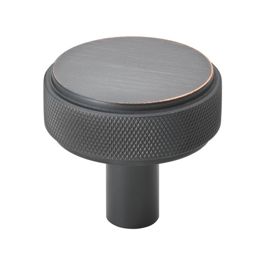 1 1/2" (38mm) Solid Round Knurled Cabinet Knob