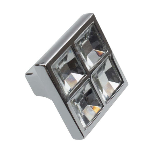 1" (25mm) Classic Square Crystal Cabinet Knob