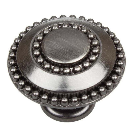 1 3/8" (35mm) Round Double Ring Beaded Cabinet Knob