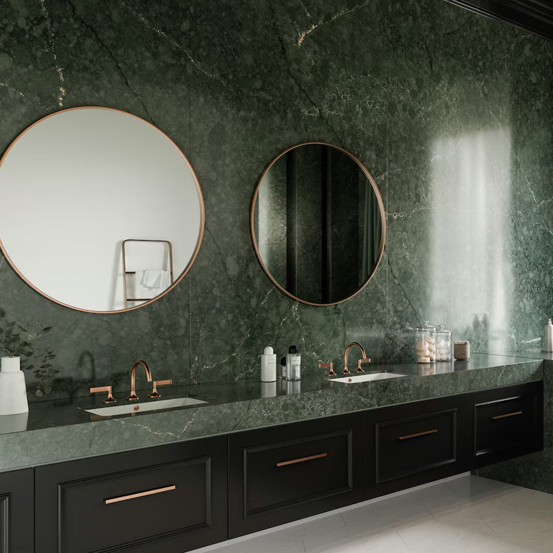 Cosentino Silestone Le Chic Collection Jardin Emerald 128" x 62" Polished Quartz Slab