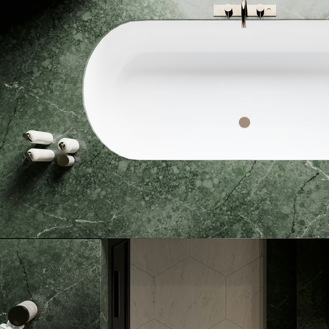 Cosentino Silestone Le Chic Collection Jardin Emerald 128" x 62" Polished Quartz Slab