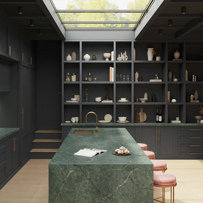 Cosentino Silestone Le Chic Collection Jardin Emerald 128" x 62" Polished Quartz Slab