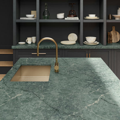Cosentino Silestone Le Chic Collection Jardin Emerald 128" x 62" Polished Quartz Slab
