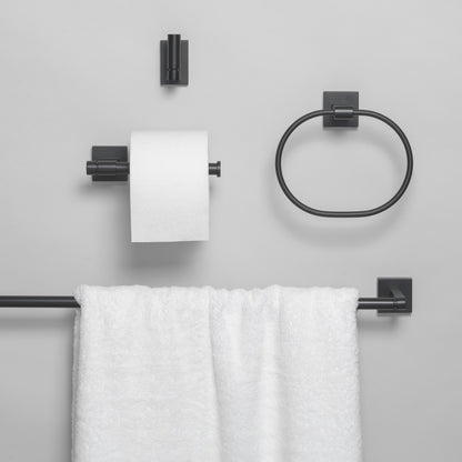 18" Square Base 4-Piece Bathroom Hardware Accessory Set