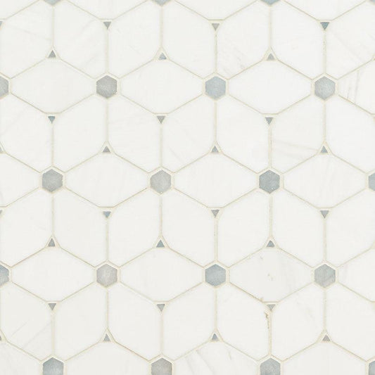 MSI Cecily Grigio 11.5" x 11.75" Polished Marble Mosaic Tile