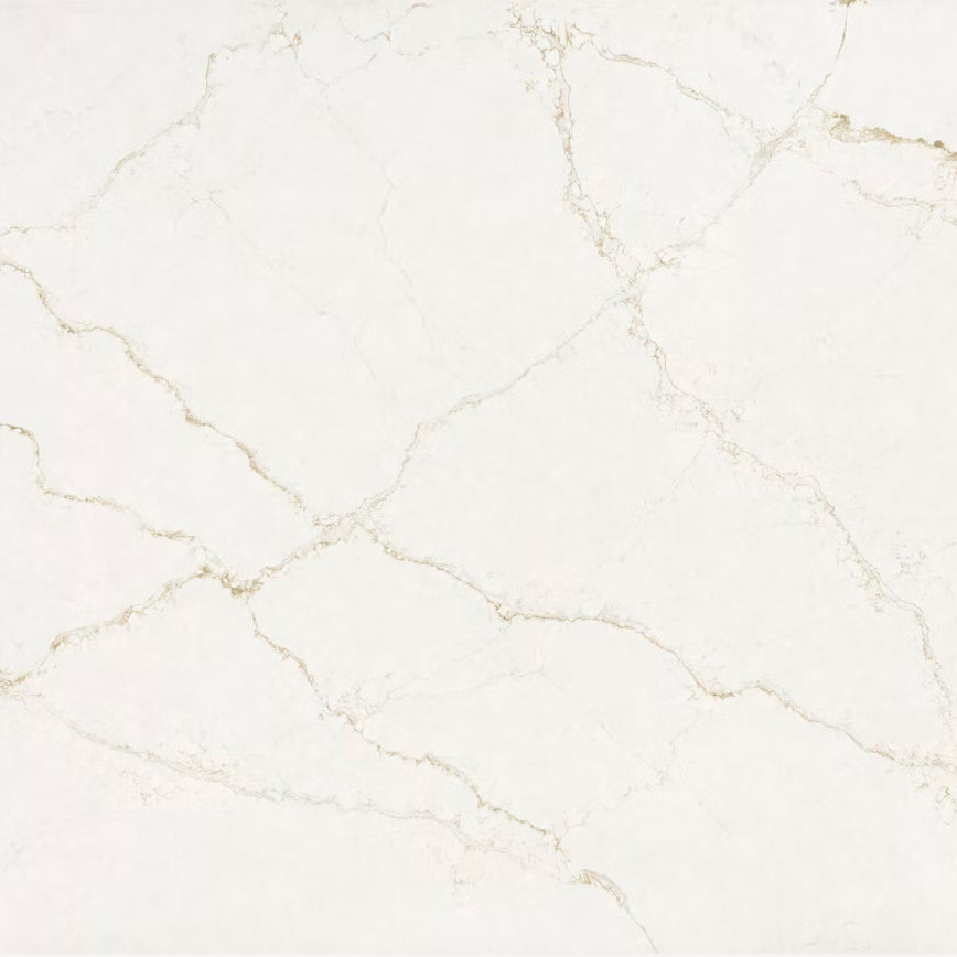 Cosentino Silestone Le Chic Collection Blanc Élyseé 128" x 62" Polished Quartz Slab