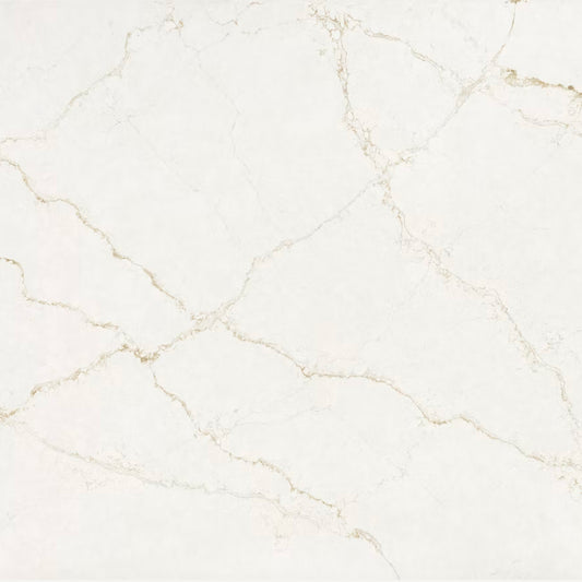 Cosentino Silestone Le Chic Collection Blanc Élyseé 128" x 62" Polished Quartz Slab