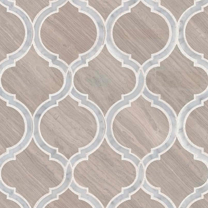 MSI White Quarry Savona Arabesque 11.75" x 12" Honed Marble Mosaic Tile