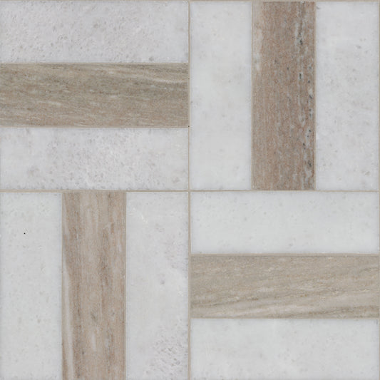 MSI Winslow Weave 11.75" x 11.75" Polished Marble Mosaic Tile
