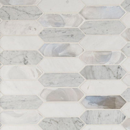 MSI Cienega Springs Picket 11.75" x 11.75" Stone Glass Blend Mosaic Tile