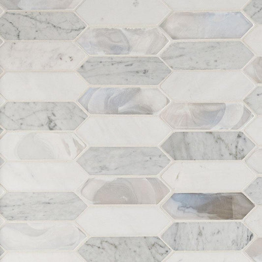 MSI Cienega Springs Picket 11.75" x 11.75" Stone Glass Blend Mosaic Tile