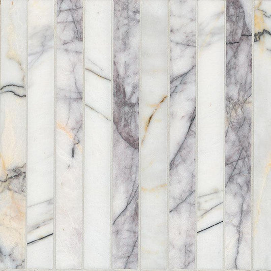 MSI Scollopini Lilac Pattern 11.5" x 11.75" Honed Marble Mosaic Tile