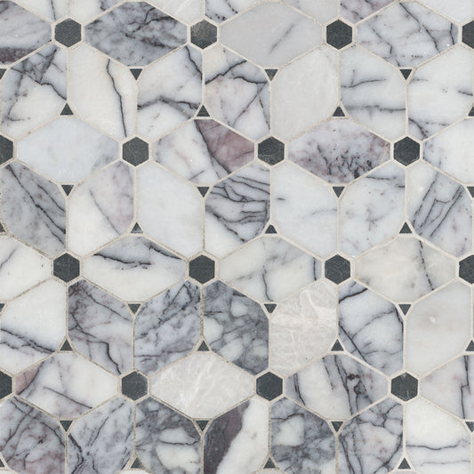 MSI Cecily Lilac 11.5" x 11.75" Polished Marble Mosaic Tile