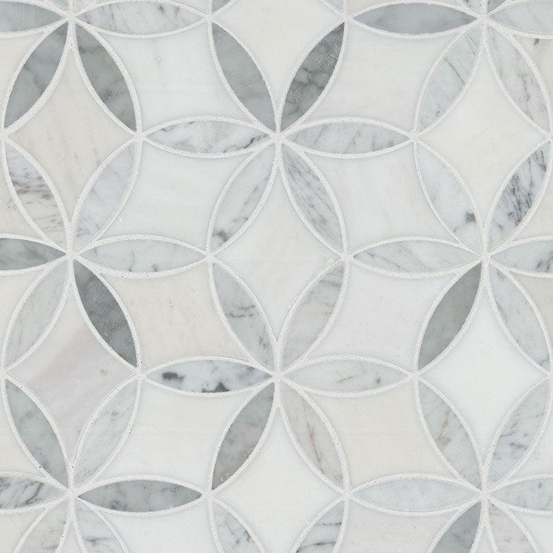 MSI La Fleur (0.62 square feet each) Polished Marble Mosaic Tile