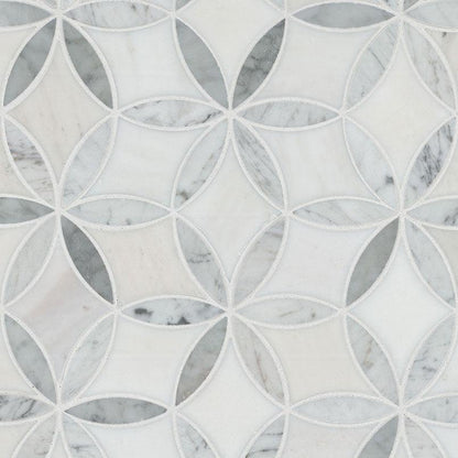 MSI La Fleur (0.62 square feet each) Polished Marble Mosaic Tile