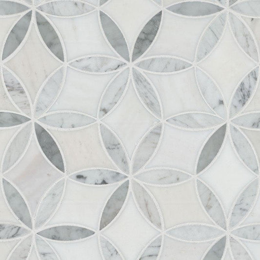 MSI La Fleur (0.62 square feet each) Polished Marble Mosaic Tile