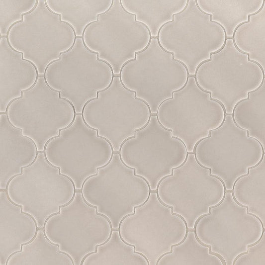 MSI Portico Pearl Arabesque 13" x 13" Glazed Ceramic Mosaic Tile