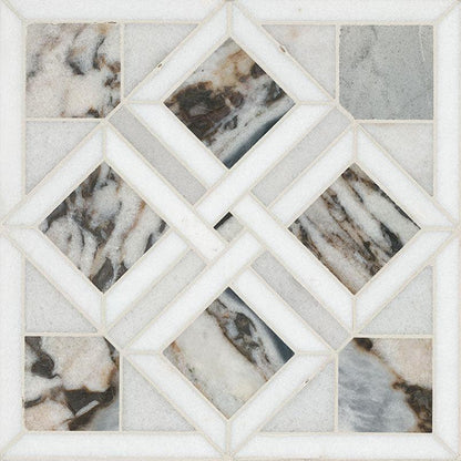 MSI Tessere Pattern 12" x 12" Polished Marble Mosaic Tile