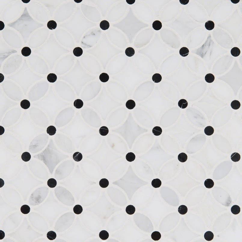 MSI Florita Pattern 13.25" x 13.25" Polished Marble Mosaic Tile