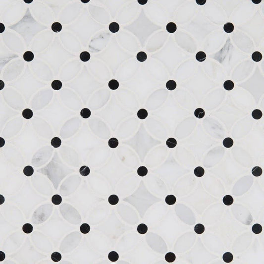 MSI Florita Pattern 13.25" x 13.25" Polished Marble Mosaic Tile