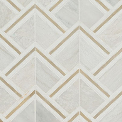 MSI Luxor Kona Gold Pattern (0.62 square feet each) Polished Marble Mosaic Tile