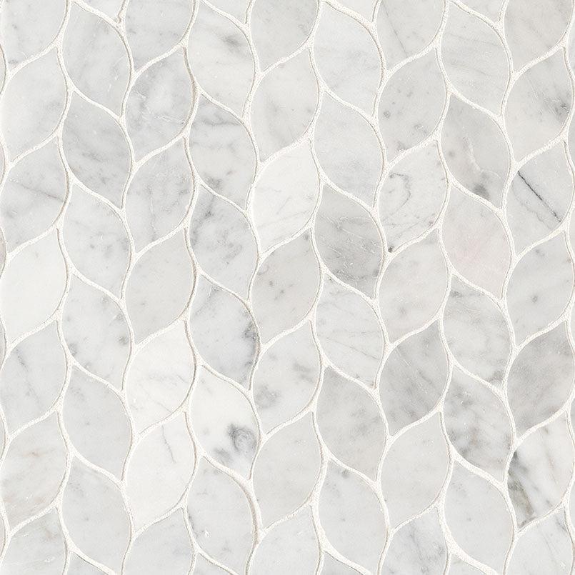 MSI Carrara White Blanco Pattern 12.5" x 12.5" Matte Marble Mosaic Tile