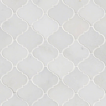 MSI Greecian White Arabesque 12" x 12" Polished Marble Mosaic Tile