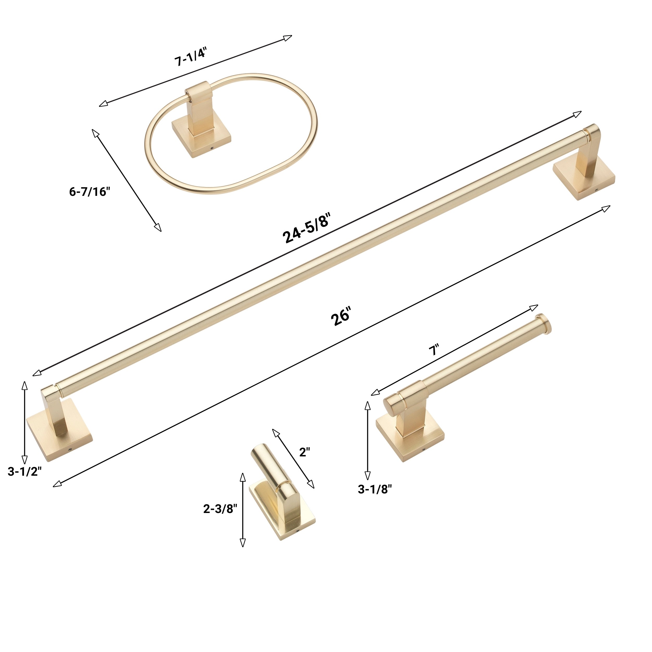 Bathroom Hardware Accessory shops Set Includes 24