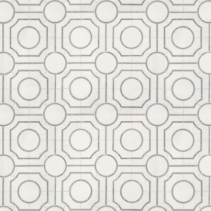 MSI Bianco Dolomite Regency 10" x 10" Polished Marble Mosaic Tile