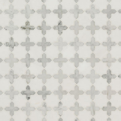 MSI Vera Anne Pattern 11.75" x 12" Polished Marble Mosaic Tile