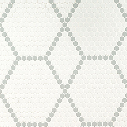 MSI White And Gray Hive Pattern 11.75" x 12" Matte Porcelain Mosaic Tile
