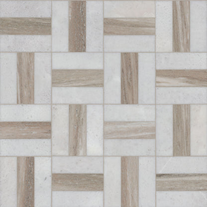 MSI Winslow Weave 11.75" x 11.75" Polished Marble Mosaic Tile