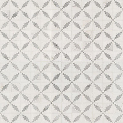 MSI Bianco Starlite Geometric 12" x 12" Polished Marble Mosaic Tile