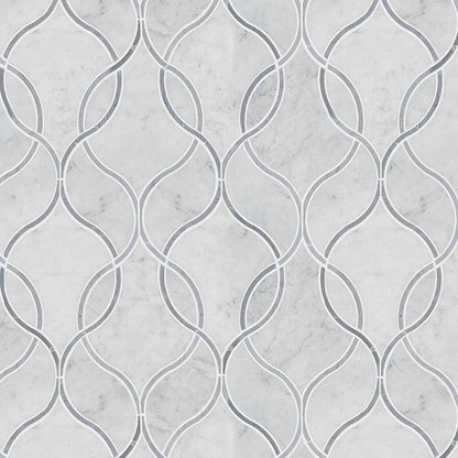 MSI Carrara White Ellipsis (0.64 Square Feet Per Piece) Polished Marble Mosaic Tile