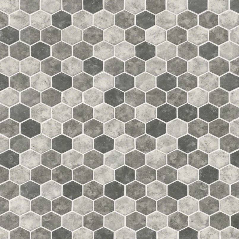 MSI Urban Tapestry Hexagon (2" Pieces) 11.75" x 12" Matte Recycled Glass Mosaic Tile