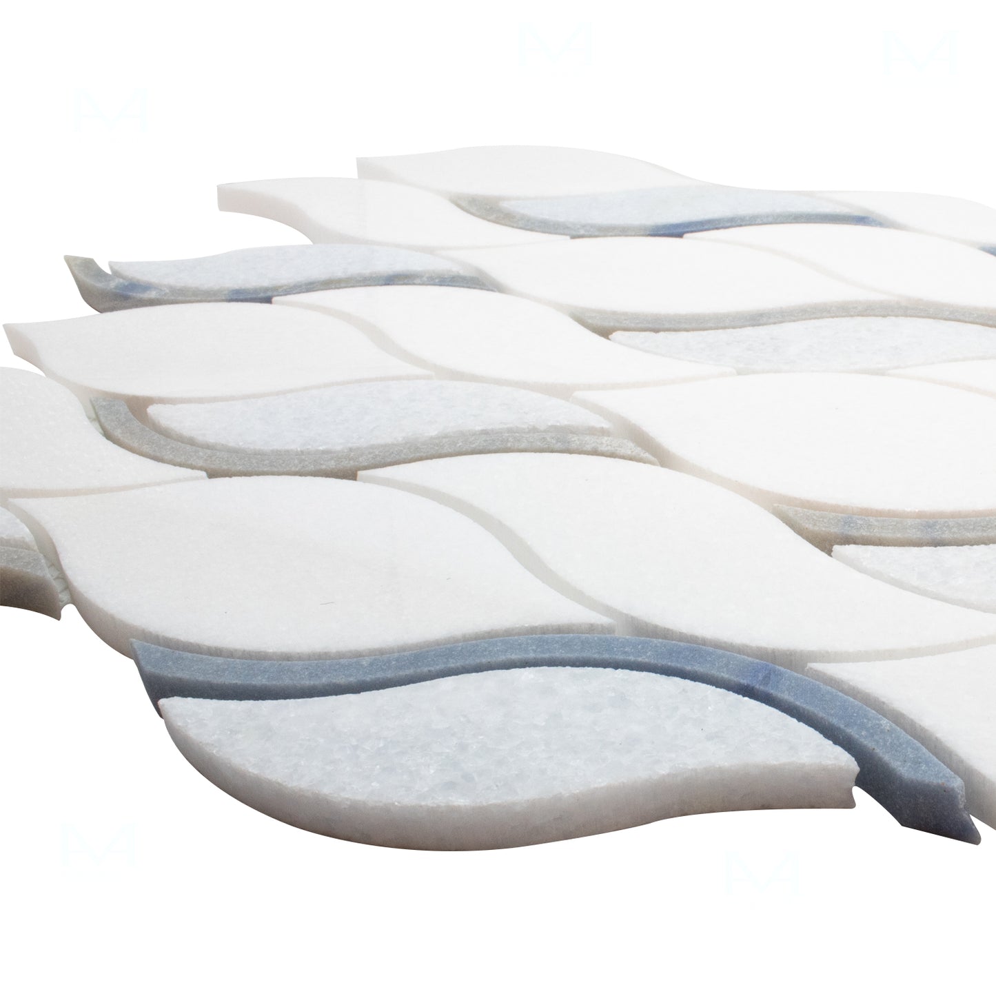 ET Pontus Royal Sapphire 10.5" x 11.75" Marble Mosaic Tile