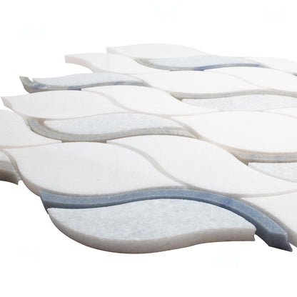 ET Pontus Royal Sapphire 10.5" x 11.75" Marble Mosaic Tile