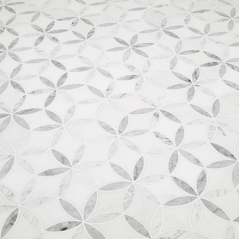 MSI La Fleur (0.62 square feet each) Polished Marble Mosaic Tile